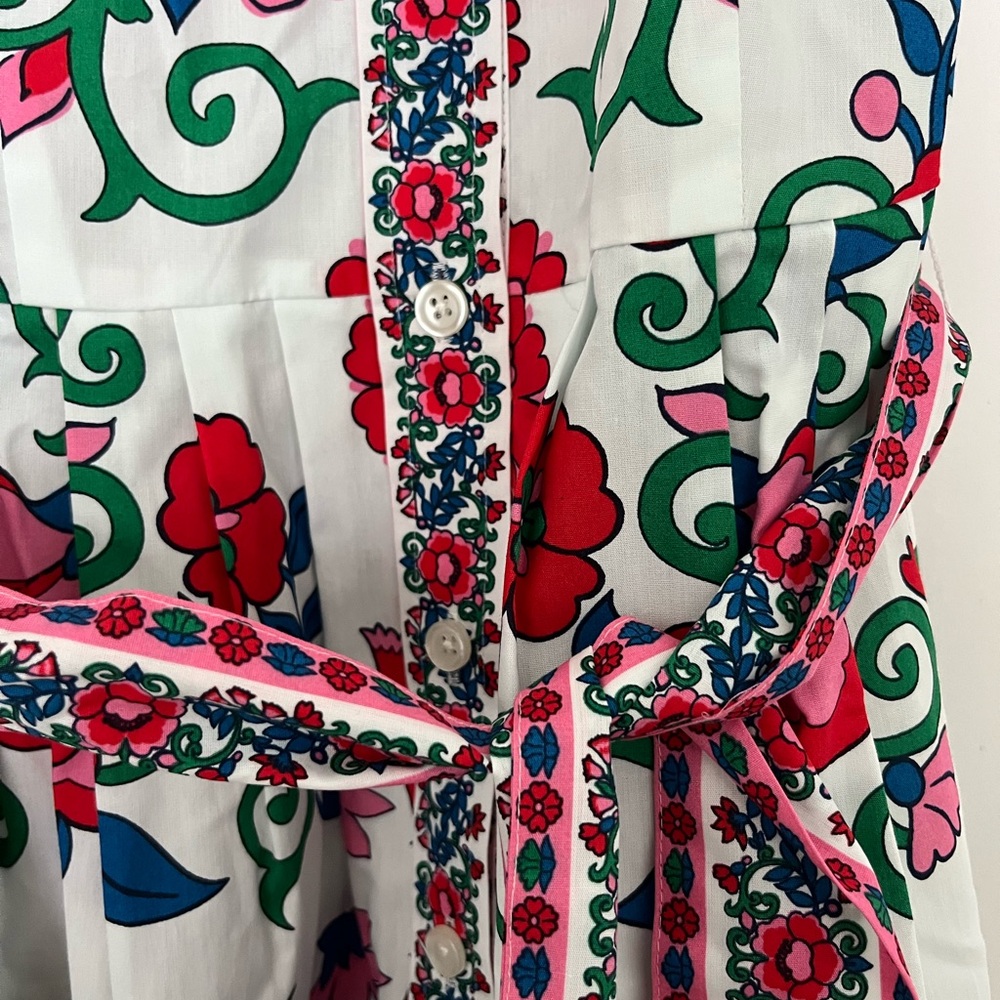New Boden Alexa Floral Maxi Shirt Dress Ornamental Lattice - Picture 11 of 11